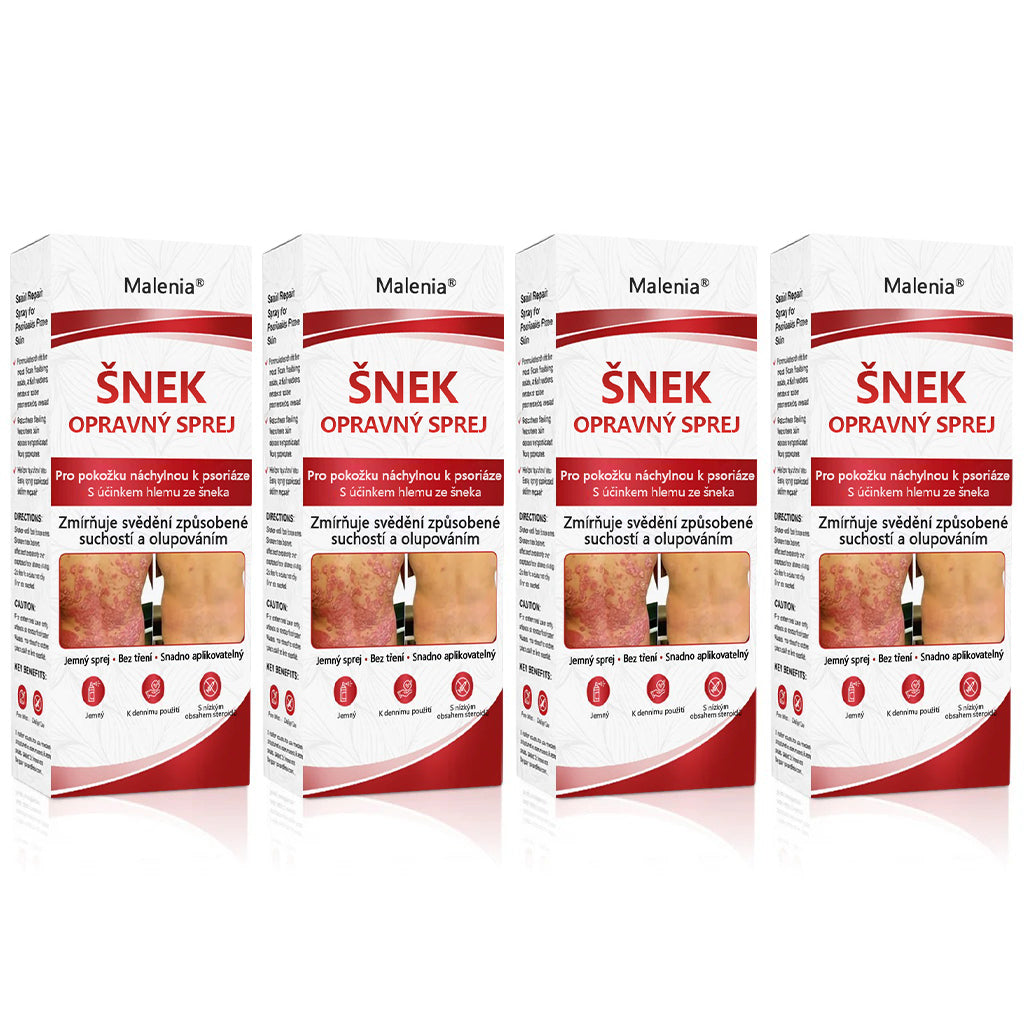 🔥Malenia® Snail Repair Spray pro svědivou, šupinatou pokožku s psoriázou