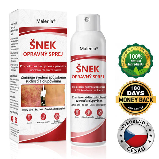🔥Malenia® Snail Repair Spray pro svědivou, šupinatou pokožku s psoriázou