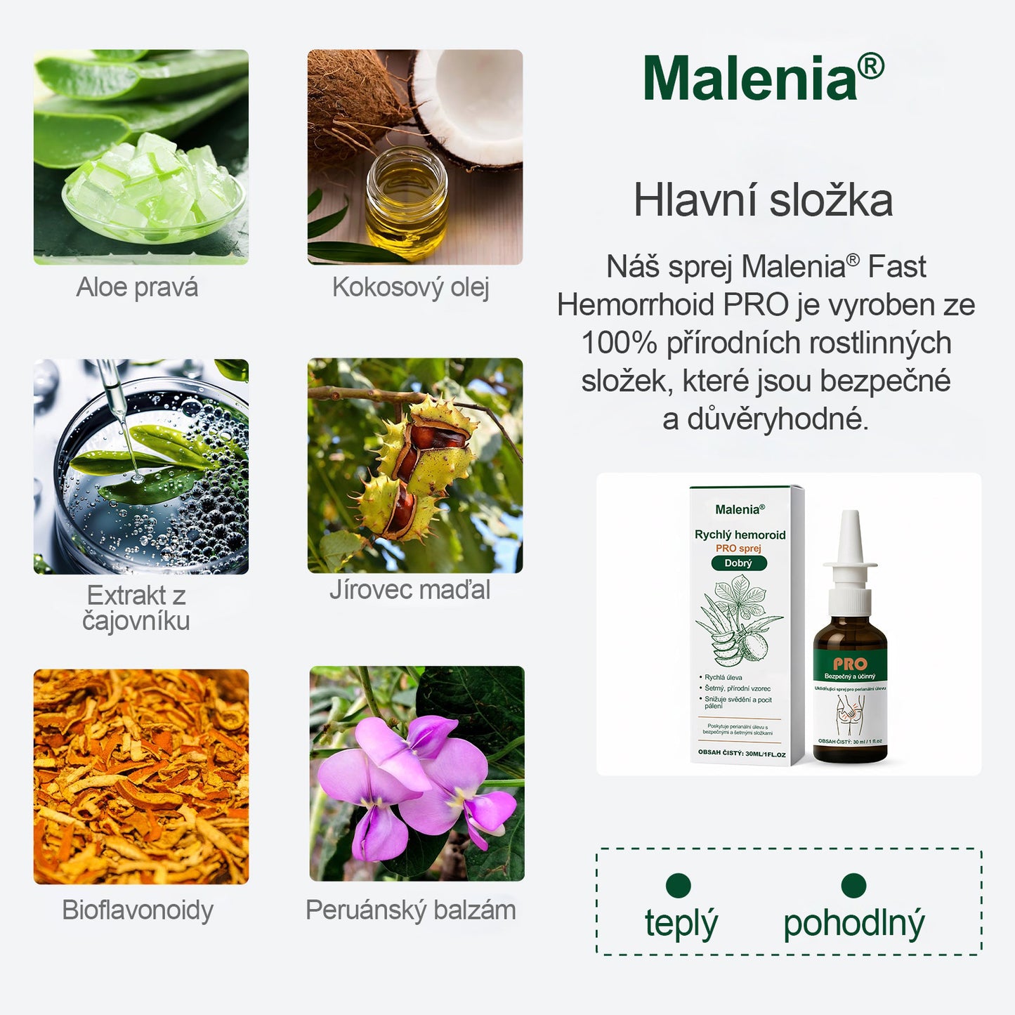 🎁Malenia® Rychlý sprej proti hemoroidům PRO